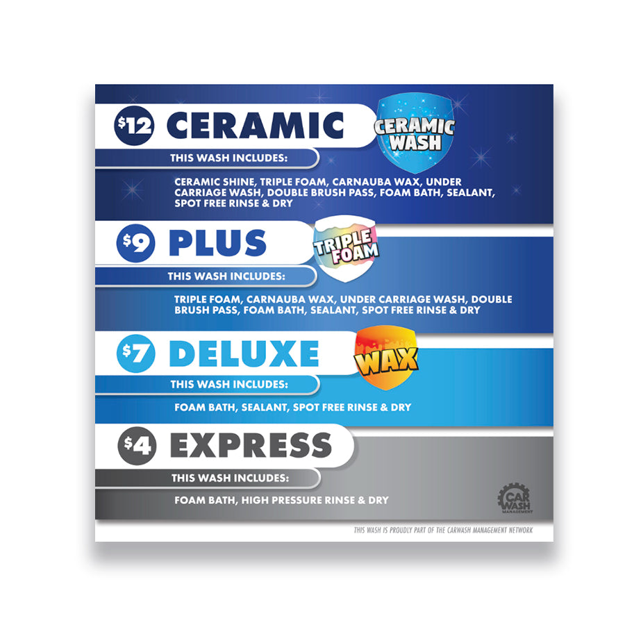 NONLIT 5- CAR WASH MENU 35x35