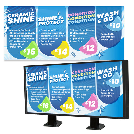 LED 5 - CAR WASH MENU 57x26